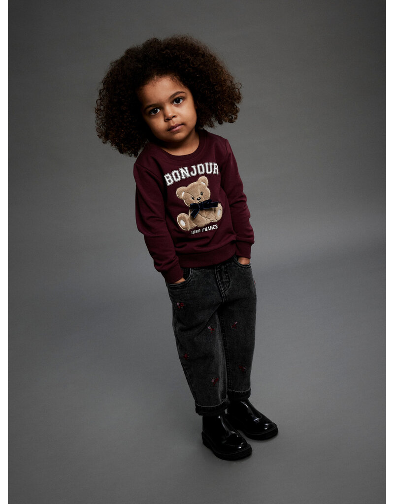 name it Bella Mom emb Jeans Medium Grey Flower