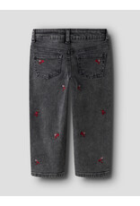 name it Bella Mom emb Jeans Medium Grey Flower