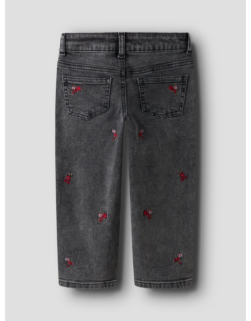 name it Bella Mom emb Jeans Medium Grey Flower