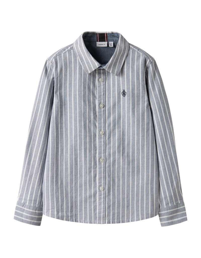 name it Rekid Shirt Flint Stone Thin Stripe