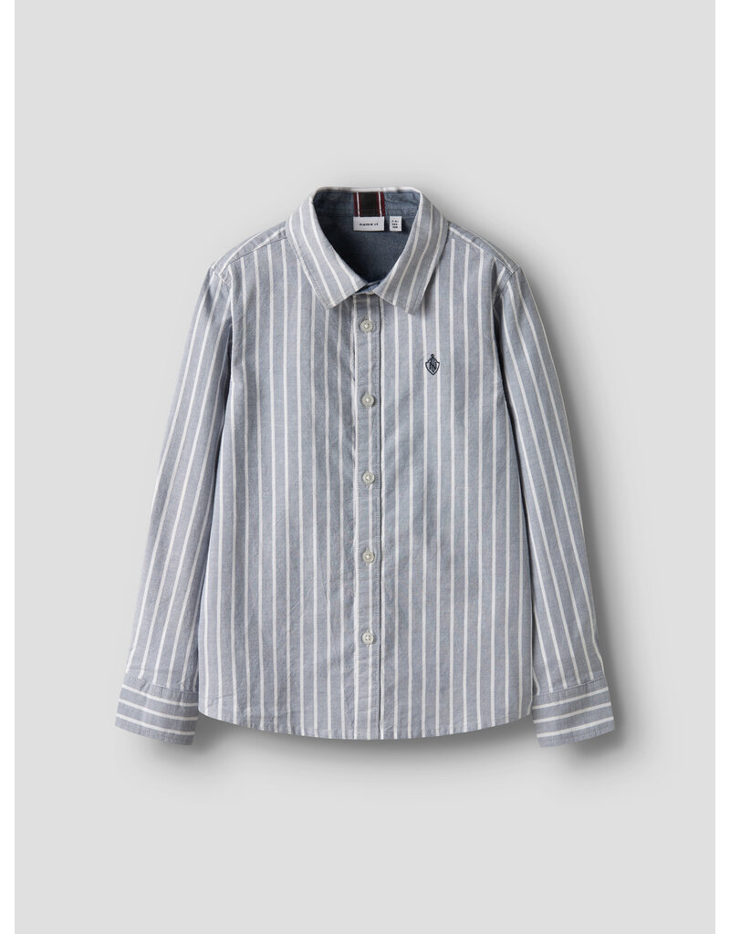 name it Rekid Shirt Flint Stone Thin Stripe