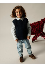 name it Rekid Shirt Flint Stone Thin Stripe