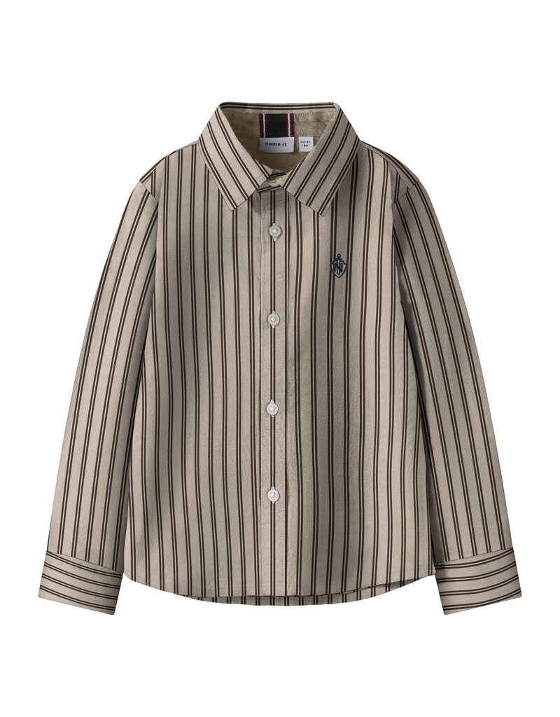 name it Rekid Shirt Island Fossil Thin Stripe