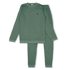 Feetje Wafelpyjama Family Limited Volwassen Zeegroen