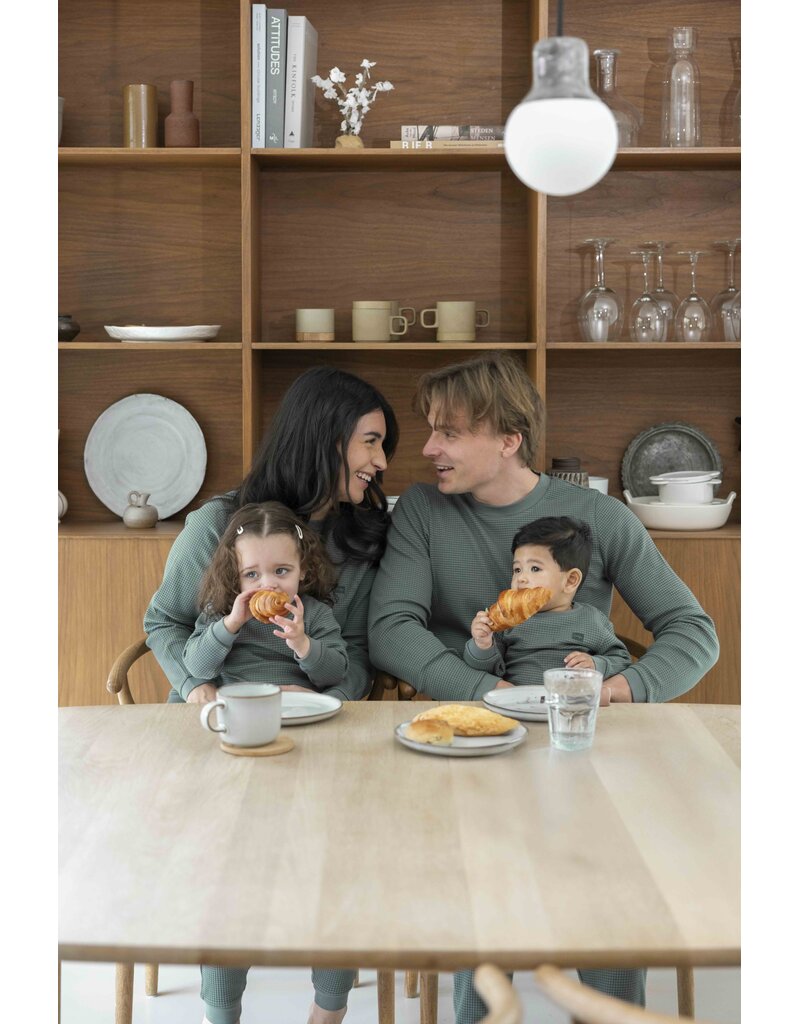 Feetje Wafelpyjama Family Limited Volwassen Zeegroen