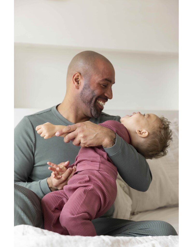 Feetje Wafelpyjama Family Limited Volwassen Zeegroen