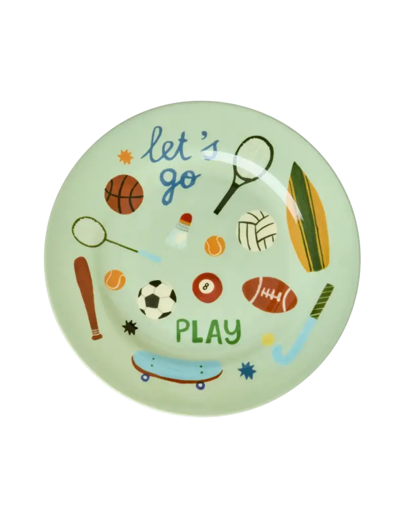 Rice Melamine Bord met Sports Print