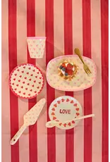 Rice Melamine Gebaksbord met Favorite Hearts Print - Red Kiss - Small
