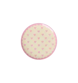 Rice Melamine Gebaksbord met Favorite Hearts Dark Pink