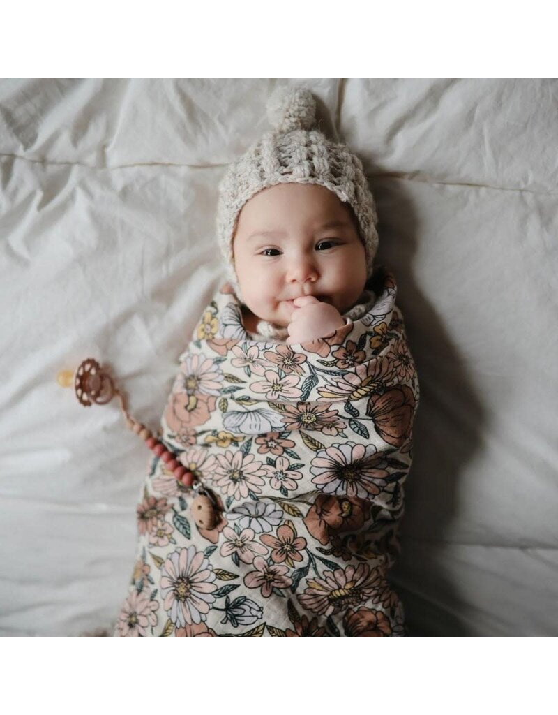 Mushie Swaddle Retro Flowers