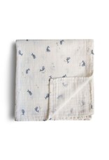 Mushie Swaddle 120x120CM Whales