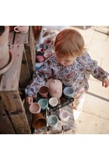 Mushie Slab Lange mouw Retro Flowers 6-12MND