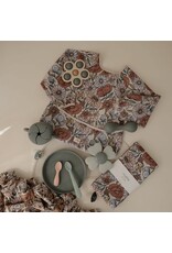 Mushie Slab Lange mouw Retro Flowers 6-12MND