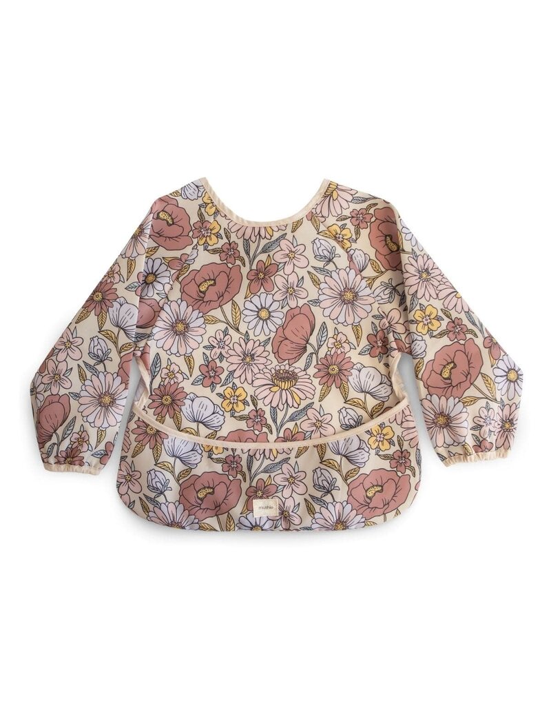 Mushie Slab Lange mouw Retro Flowers 6-12MND