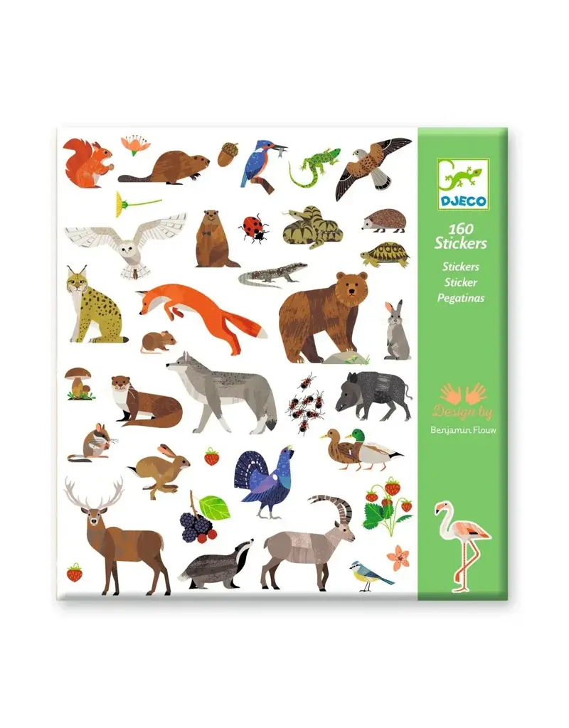 Djeco 160 Stickers Fauna