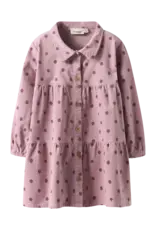 Lil' Atelier Somba Loose Cord Dress Violet Ice Dots