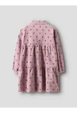 Lil' Atelier Somba Loose Cord Dress Violet Ice Dots