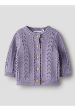 name it Tandra Knit Cardigan Lavender Gray