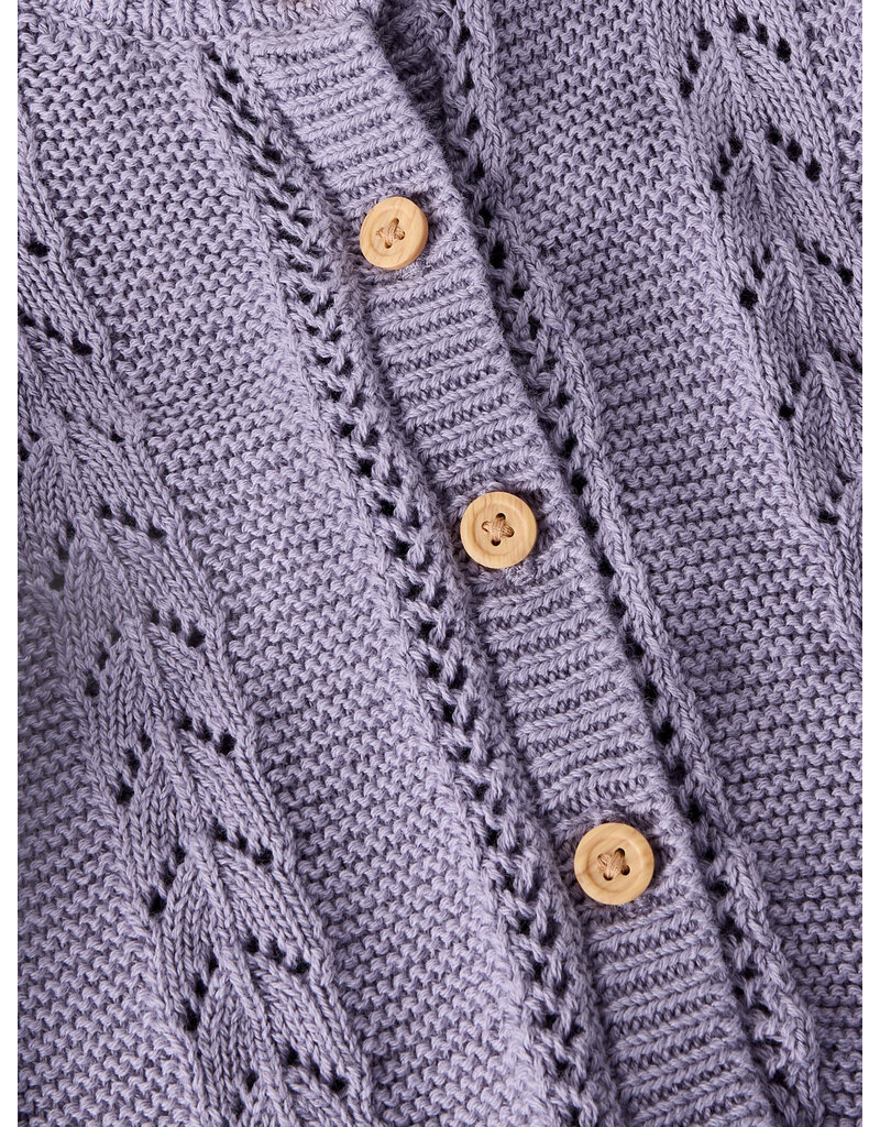 name it Tandra Knit Cardigan Lavender Gray