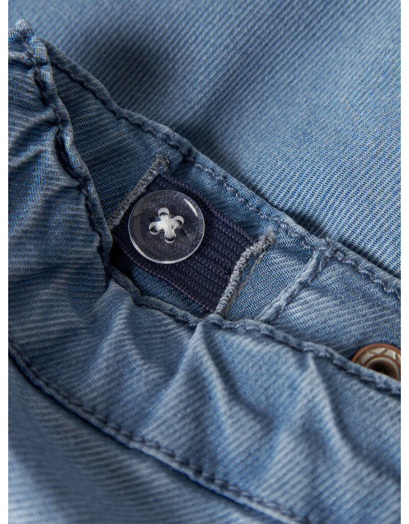 name it Rose Shaped emb Jeans Denim Blue Flower