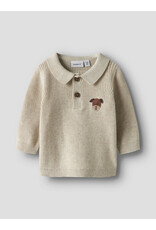 name it Tant Knit Polo Peyote Melange