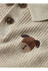 name it Tant Knit Polo Peyote Melange