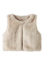 name it Tacathy Fake Fur Vest Pumice Stone