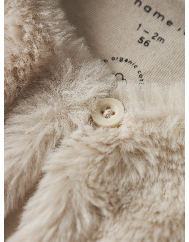name it Tacathy Fake Fur Vest Pumice Stone