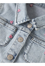 name it Elisa Denim Emb Jacket Light Blue Bleached