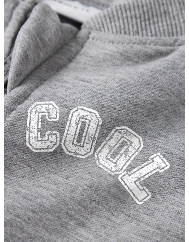 name it Talli Sweat Cardigan Grey Melange