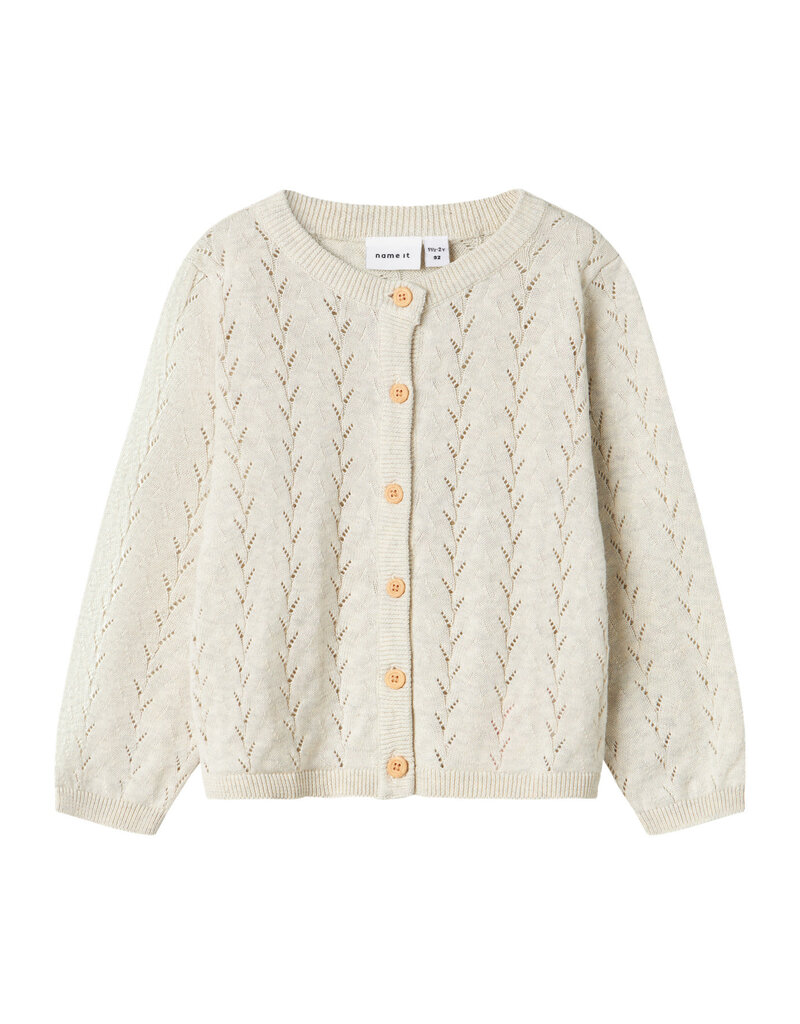 name it Bannie Knit Cardigan Peyote Melange