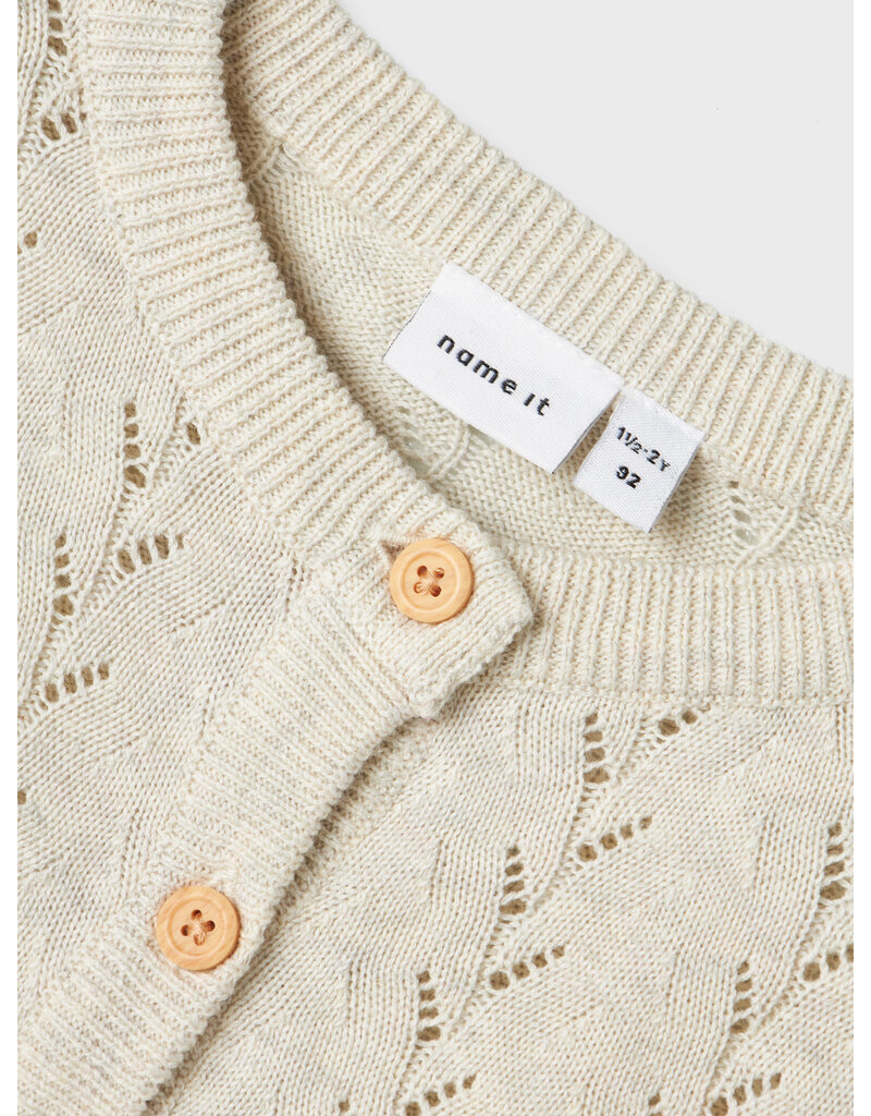 name it Bannie Knit Cardigan Peyote Melange