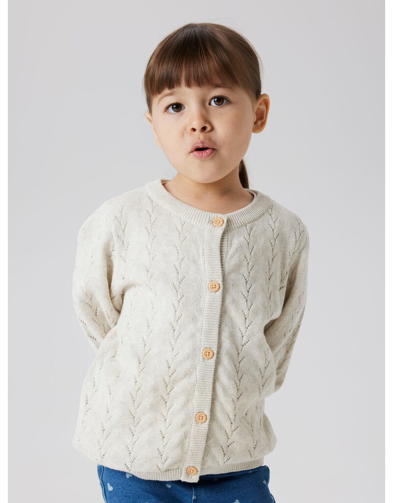 name it Bannie Knit Cardigan Peyote Melange