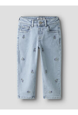 name it Bella Mom Emb Jeans Light Blue Denim Flower