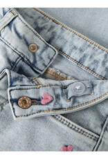 name it Rose Wide emb Jeans Light Blue Bleached Denim