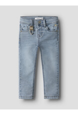 name it Theo Thayer Key Pants Light Blue Bleached Denim