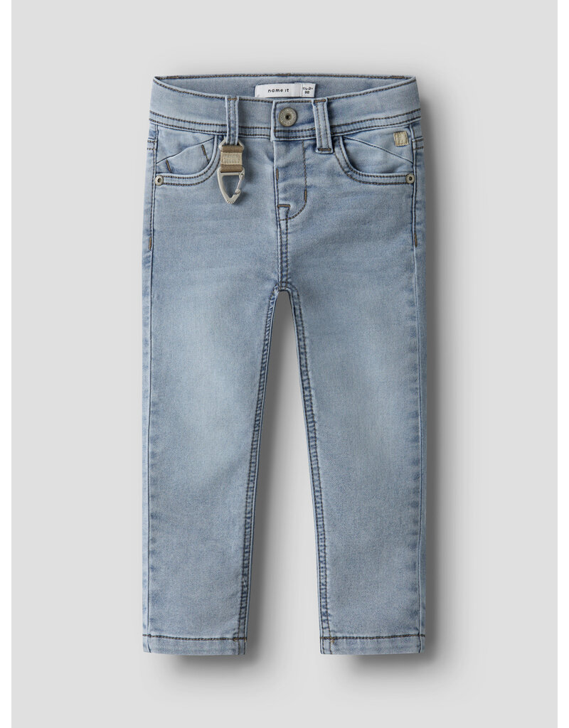 name it Theo Thayer Key Pants Light Blue Bleached Denim