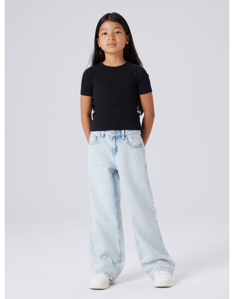 name it Rose Wide Jeans Light blue Denim