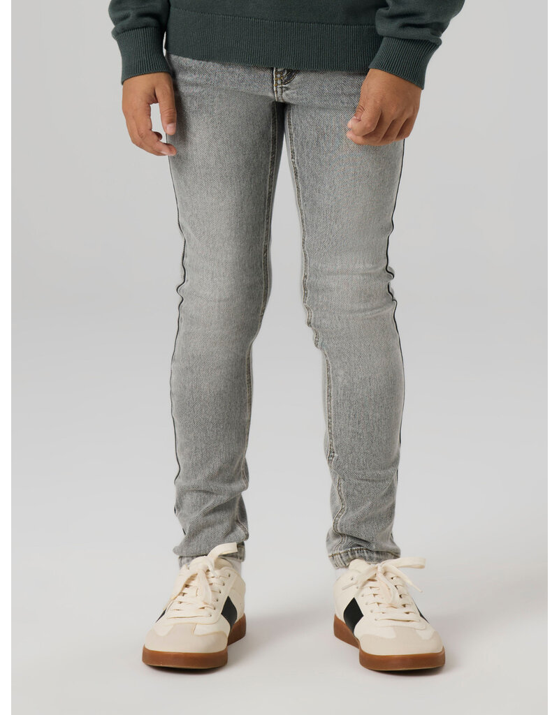 name it Theo Slim Jeans Light Grey Denim