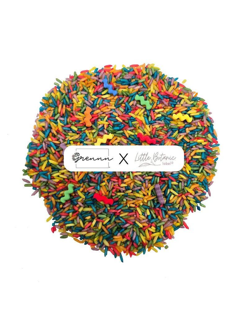 Grennn Speelrijst 'wave' regenboog 750 gram