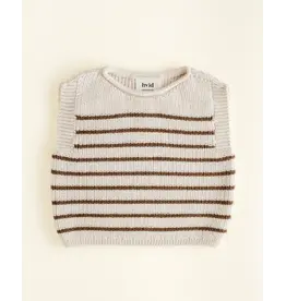 Hvid Harvey Vest Cream/Mocha
