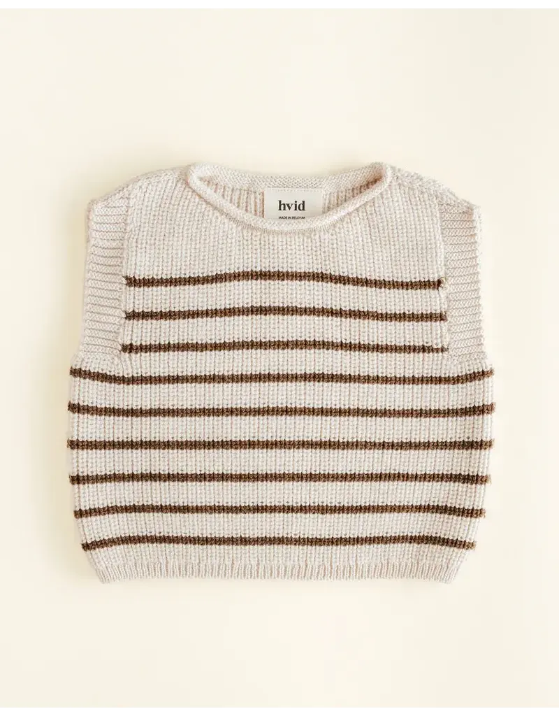 Hvid Harvey Vest Cream/Mocha