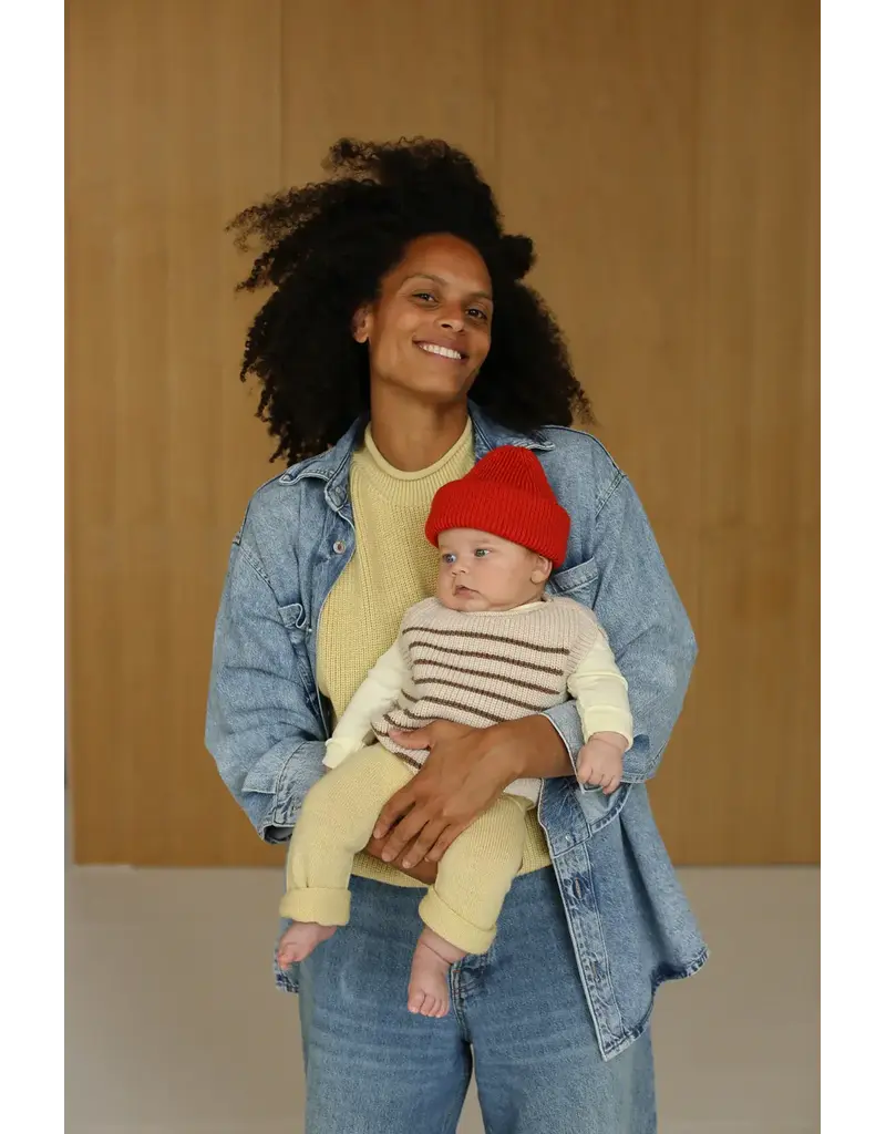 Hvid Harvey Vest Cream/Mocha