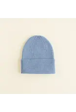 Hvid Beanie Fonzie Newborn Light Blue