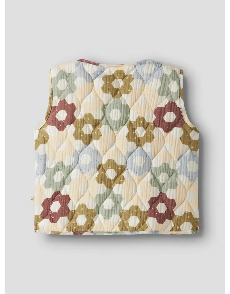 Lil' Atelier Talia Quilt Vest Coconut Milk