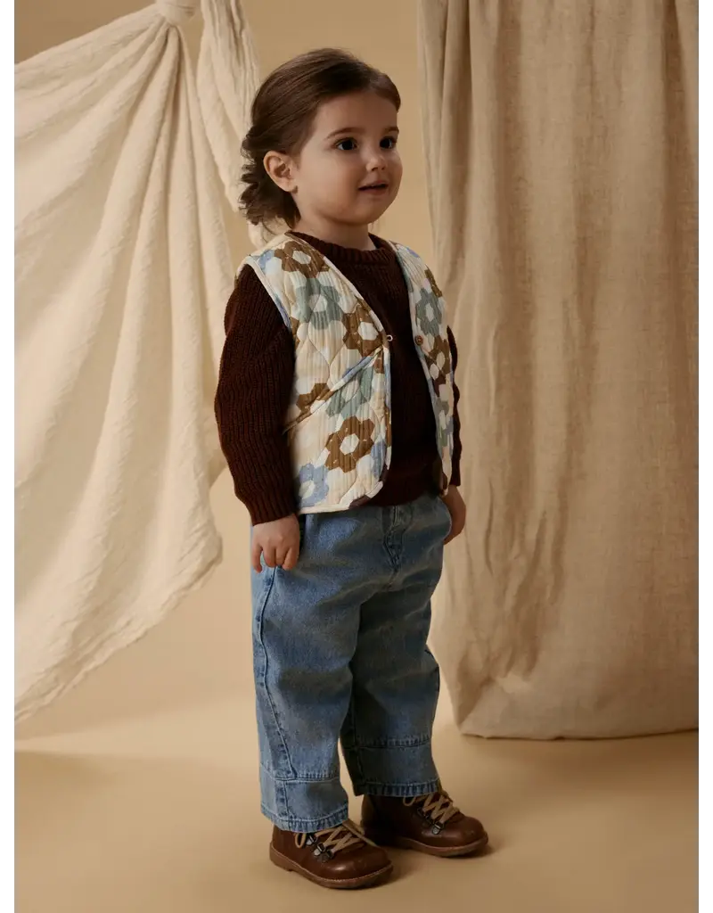 Lil' Atelier Talia Quilt Vest Coconut Milk