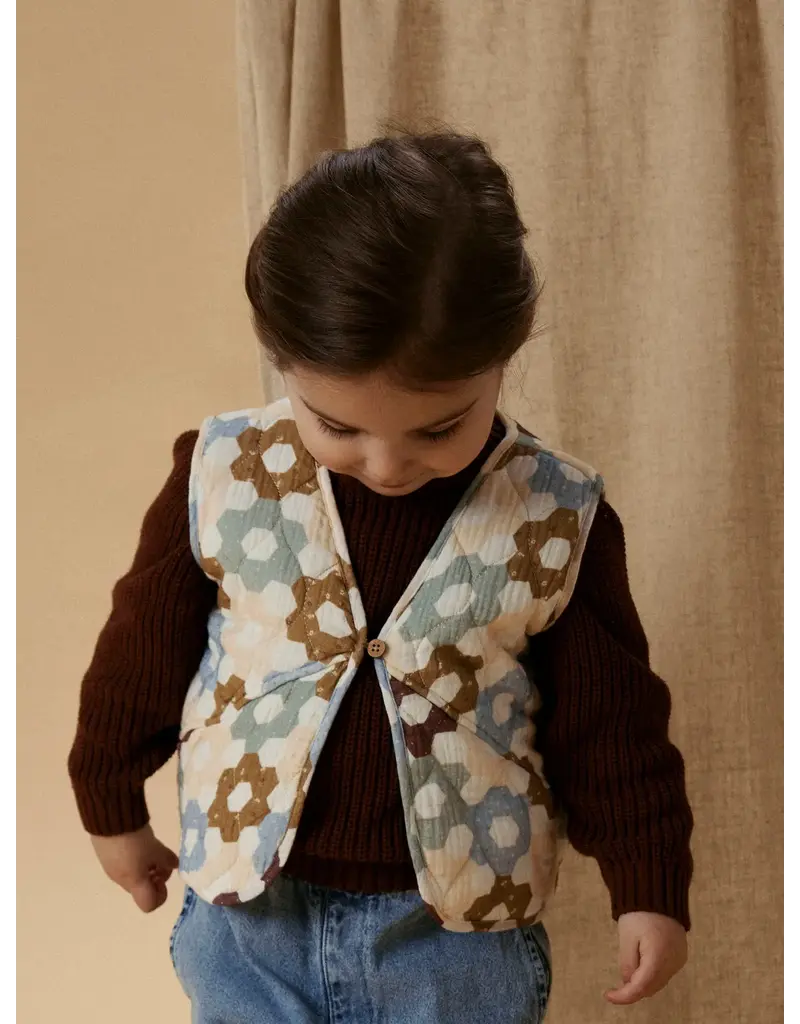 Lil' Atelier Talia Quilt Vest Coconut Milk