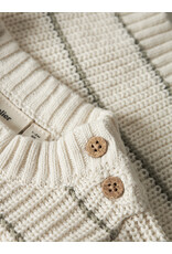Lil' Atelier Emlen Knit Stripe Top Coconut Milk