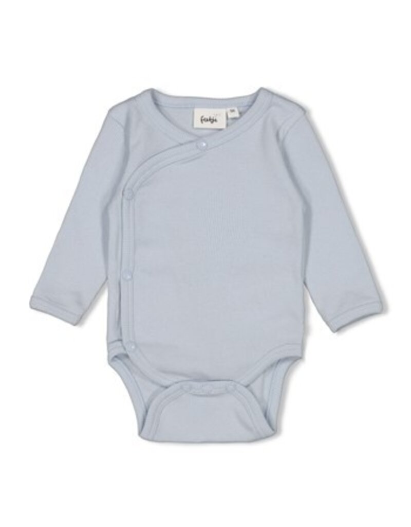 Feetje Wikkelromper Rib Blauw - The Magic is in you