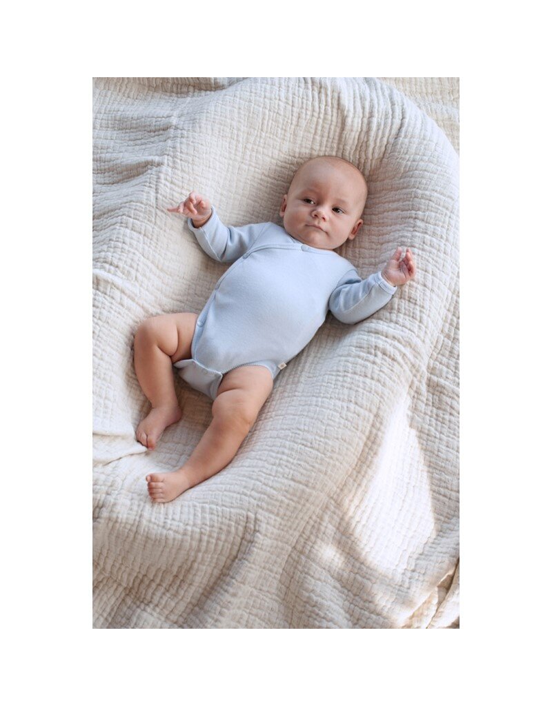 Feetje Wikkelromper Rib Blauw - The Magic is in you